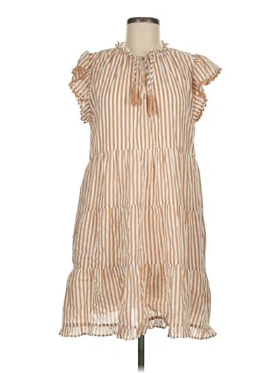 Pre-owned Sugarlips Casual Dress In Tan
