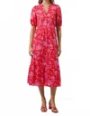Sugarlips Cedia Floral Button Midi Dress In Aria In Multi