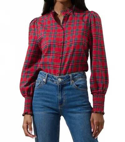 Sugarlips Chapman Plaid Button Down Top In Multi