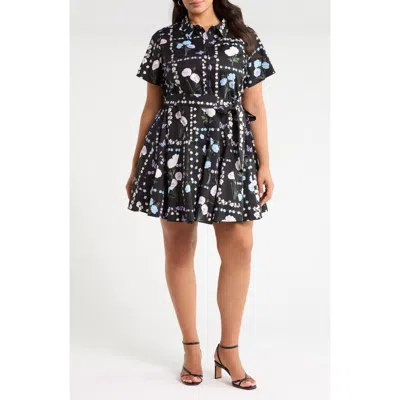 Sugarlips Chellie Cotton Shirtdress In Multi