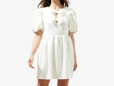 Sugarlips Chelsea Bow Tie Mini Dress In White
