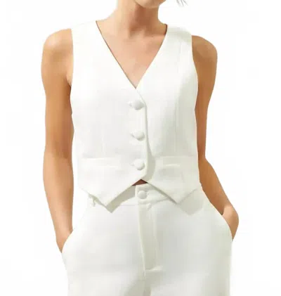 Sugarlips Chelsea Button Up Vest In White