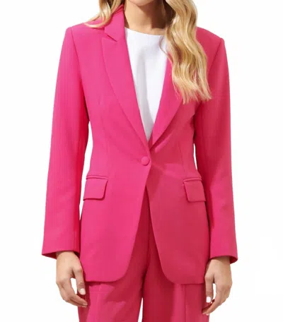 Sugarlips Chelsea Fitted Notch Lapel Blazer In Fuschia In Pink