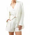 Sugarlips Chelsea Fitted Notch Lapel Blazer In White In White