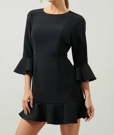 Sugarlips Chelsea Ruffle Mini Dress In Black
