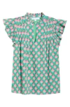 Sugarlips Cindi Cotton Ruffle Top In Multi
