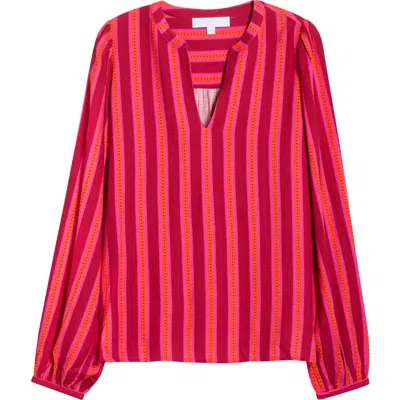 Sugarlips Clarisa Stripe Maxina Top In Pink