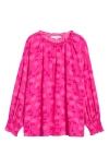 Sugarlips Clever Floral Print Top In Pink
