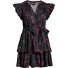 Sugarlips Close To You Marisol Tiered Dress In Black