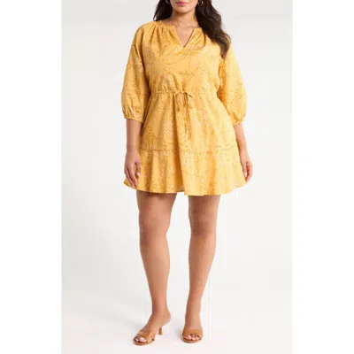 Sugarlips Dabria Split Neck Minidress In Multi