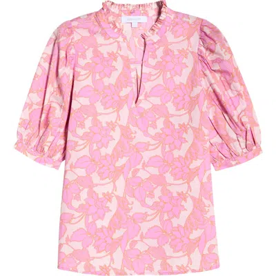 Sugarlips Daney Puff Sleeve Top In Pink