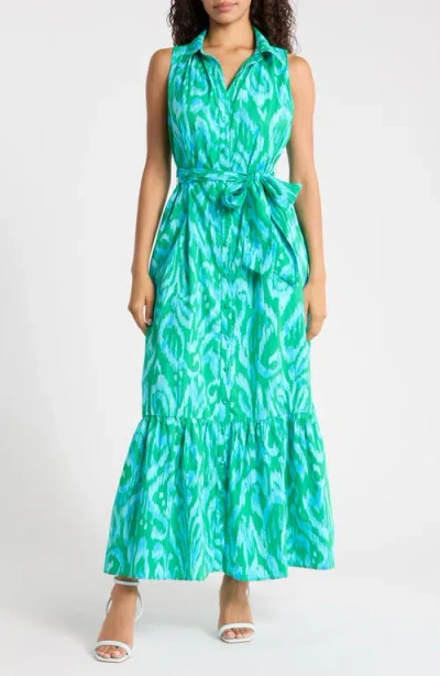 Sugarlips Darvy Plaid Sleeveless Dress In Green