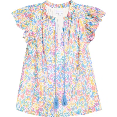Sugarlips Deniza Flutter Sleeve Top In Multi