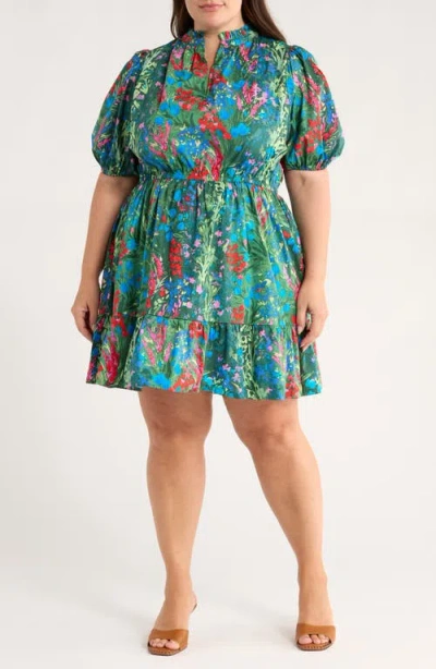 Sugarlips Devin Floral Marissa Cotton Dress In Multi