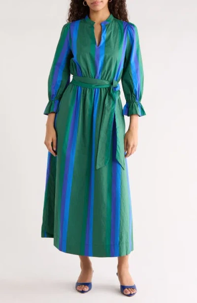 Sugarlips Dolary Stripe Senda Shirtdress In Green