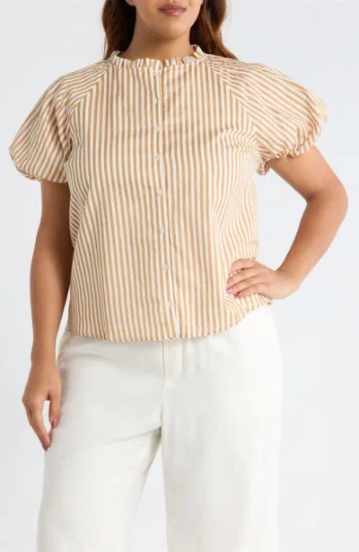 Sugarlips Dream State Avy Cotton Button-up Top In Multi