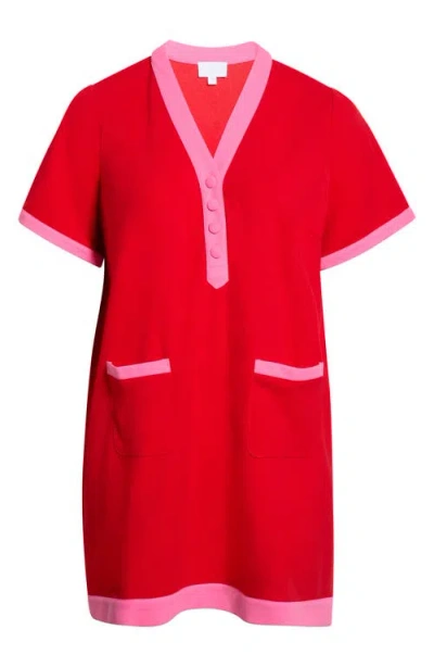 Sugarlips Durmela Contrast Shift Minidress In Red