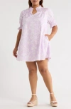 Sugarlips Emme Floral Print Cotton Shift Dress In Multi