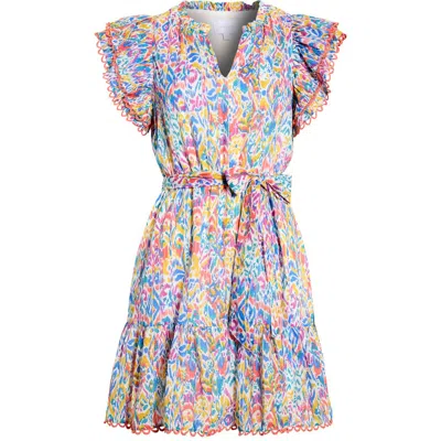 Sugarlips Eriny Verbena Floral Cotton Dress In Multi