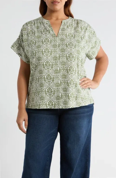 Sugarlips Estrada Floral Miah Top In Green