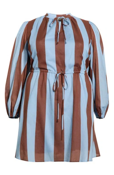 Sugarlips Evabelle Stripe Long Sleeve Shift Dress In Multi
