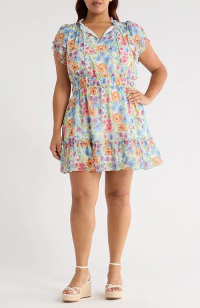 Sugarlips Ezia Garden Bumble Ruffle Dress In Multi