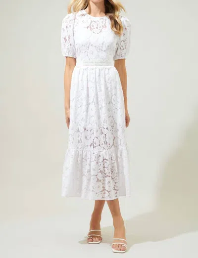 Sugarlips Fleur De Lis Dress In White