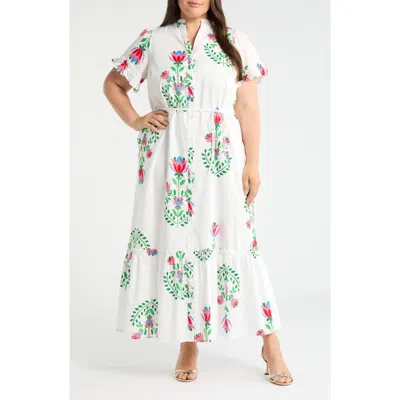 Sugarlips Floral Alna Shirtdress In Multi