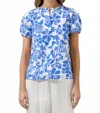 Sugarlips Floral Avy Button Down Top In Shia In Multi