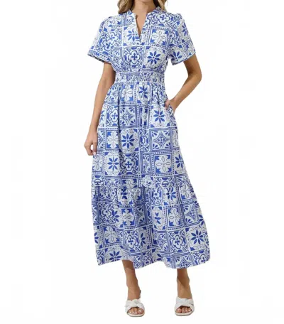 Sugarlips Floral Dress In Arbor In Blue
