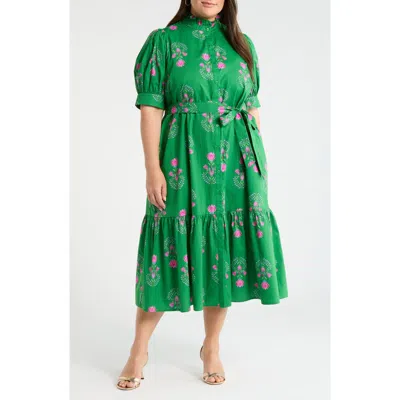 Sugarlips Floral Giles Shirtdress In Multi