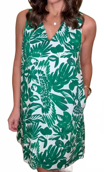 Sugarlips Floral Shift Mini Dress In Green