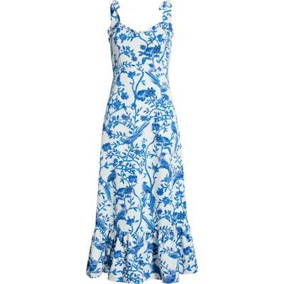 Sugarlips Floral Tie Strap Midi Sundress In Multi