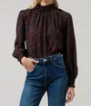 Sugarlips Floral Top In Chocolate In Brown