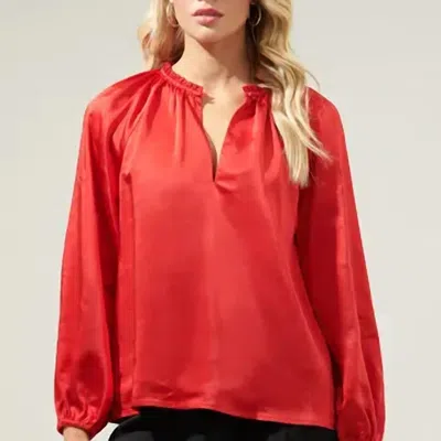 Sugarlips Forever Mine Satin Top In Red
