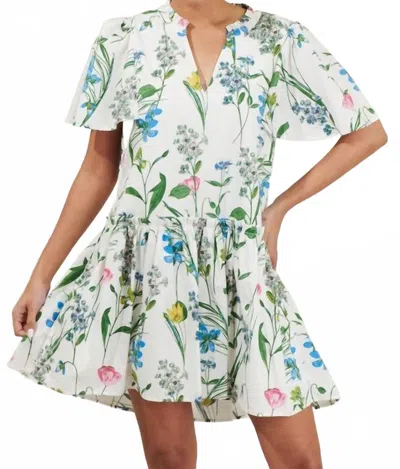 Sugarlips Garden Party Floral Dress In White In Multi