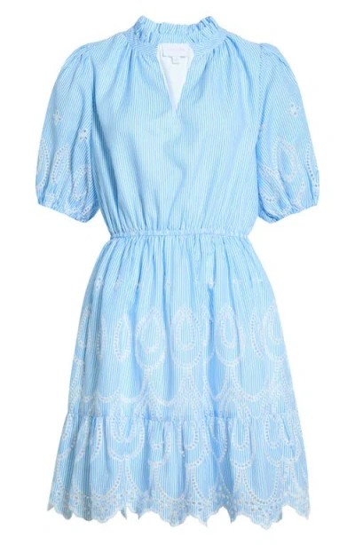 Sugarlips Geyser Eyelet Trim Marissa Dress In Blue