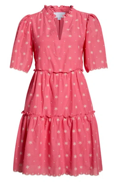 Sugarlips Gibson Dixie Tiered Cotton Dress In Pink