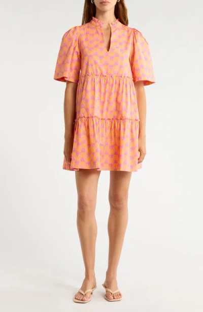 Sugarlips Gibson Dixie Tiered Cotton Dress In Pink