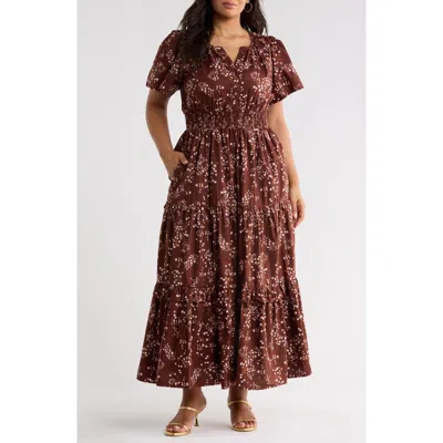 Sugarlips Gibson Floral Palmer Cotton Poplin Maxi Dress In Multi