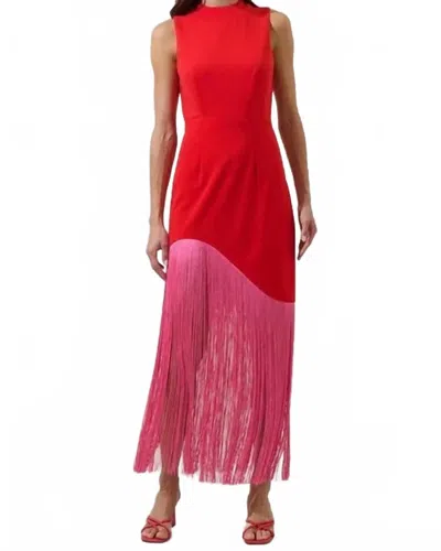 Sugarlips Gigi Fringe Dress In Red-pink
