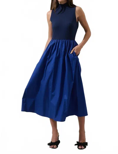 Sugarlips Grady Sleeveless Midi Dress In Navy In Blue