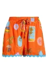 Sugarlips Halle Drawstring Pants In Orange
