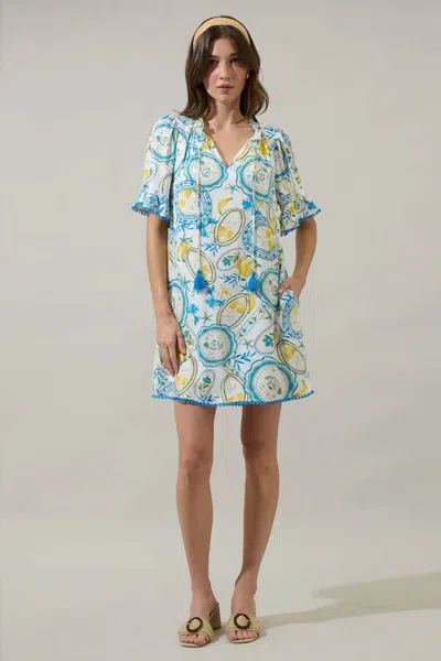 Sugarlips Havana A-line Dress In Banana In Multi