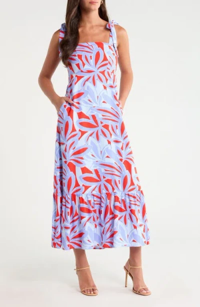 Sugarlips Hendy Shoulder Tie Maxi Sundress In Multi