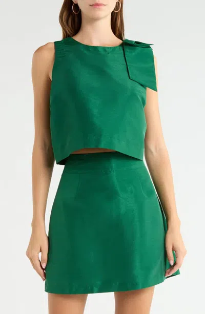 Sugarlips Hestia Caryn Bow Shoulder Sleeveless Top In Green