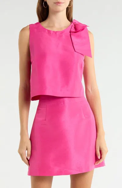 Sugarlips Hestia Caryn Bow Shoulder Sleeveless Top In Pink