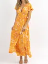 Sugarlips Honey Rust Wrap Maxi Dress In Yellow In Yellow