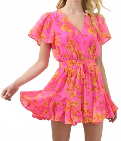 Sugarlips Hot Shot Romper In Orange/pink