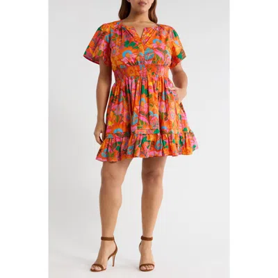 Sugarlips Idalia Floral Miller Minidress In Multi